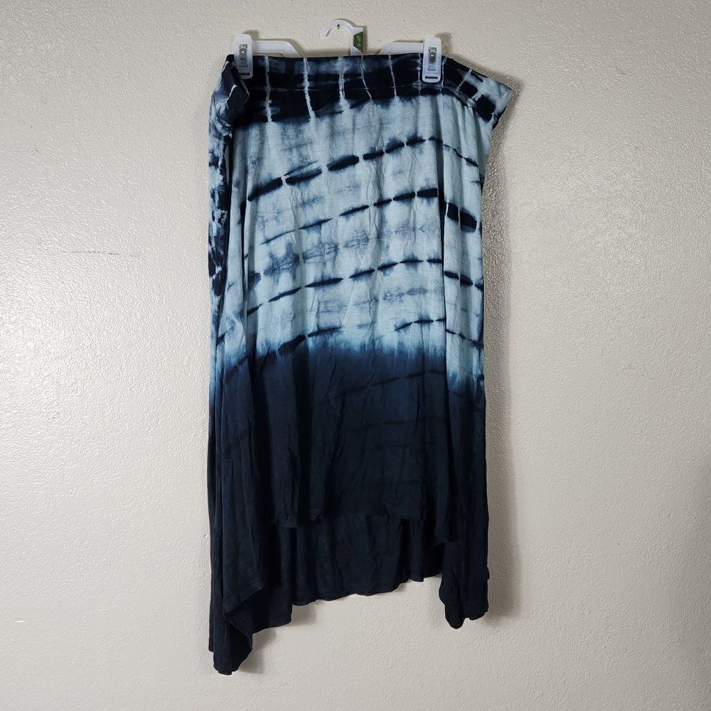 Gloria Vanderbilt Shark Bite Hem Skirt Tie Dye Size 2X GUC